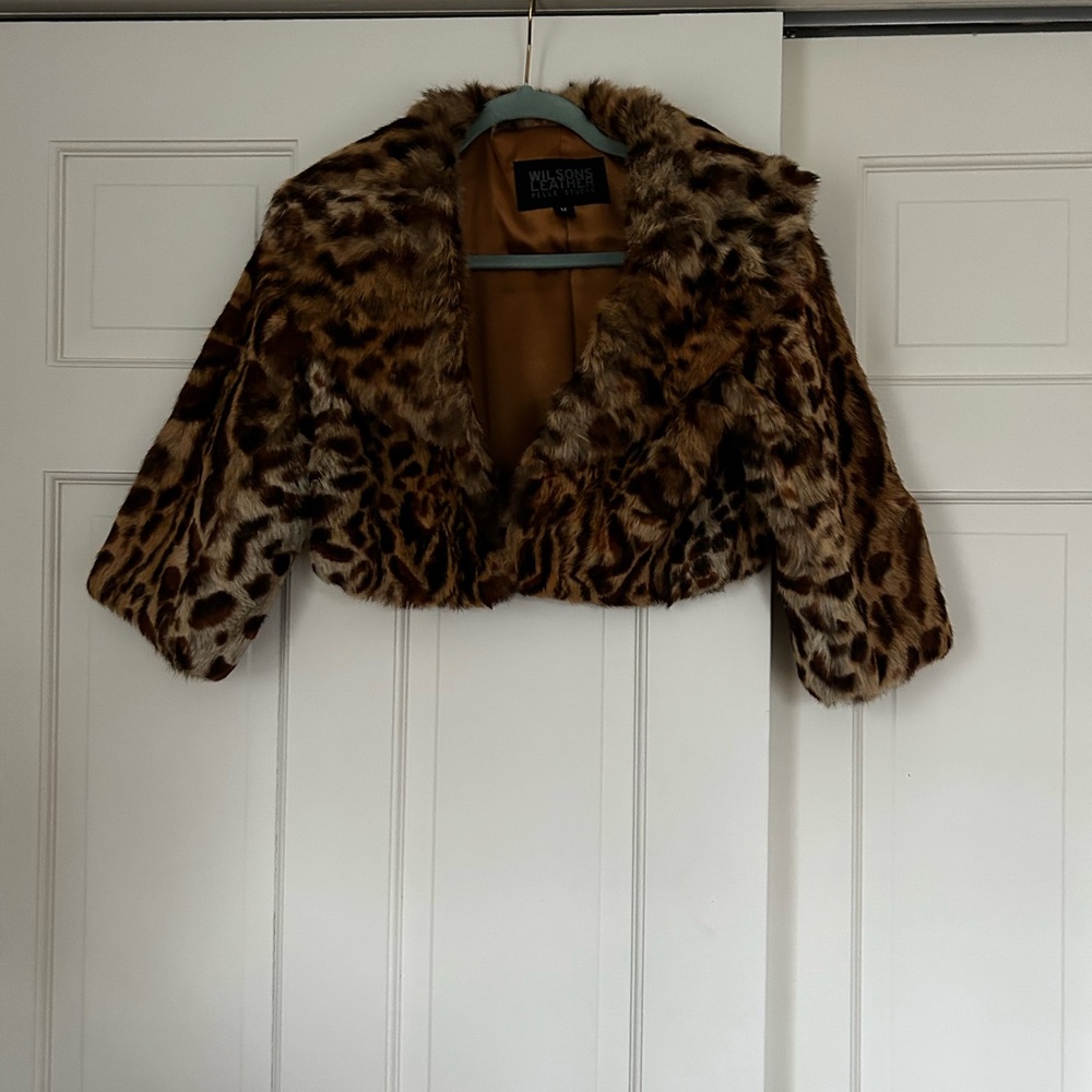 Wilsons Leather Satin-Lined Jacket in Tan